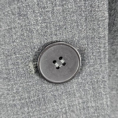 Jones NY Grey Wool Blend Stretch Platinum Easy Care Peak Blazer Suit Jacket 16