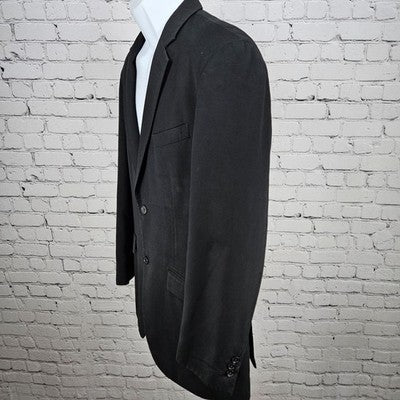 Structure Black 2 Button Double Vented Notch Blazer Sport Coat Suit Jacket 40R