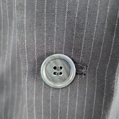 VTG Beall Park Navy Pinstriped 2 Button Vented Notch Blazer Sport Coat USA 42