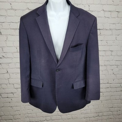 Jos A Bank Navy 100% Wool Tailored Fit Executive Blazer Sport Coat Size 42R