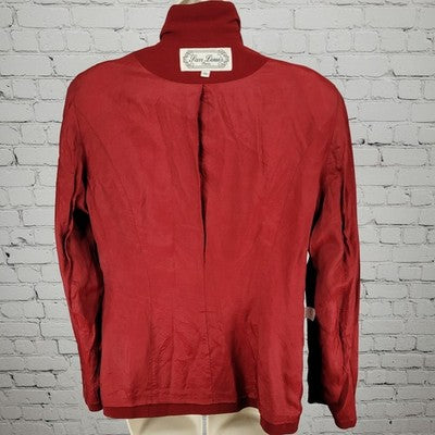 VTG San Louis Red Buttoned Lined Notch Blazer Suit Jacket USA Made Size 10