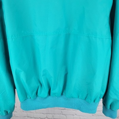 VTG McGregor Green Blue Anti Breeze Hideable Hood Zip Windbreaker Jacket 3X