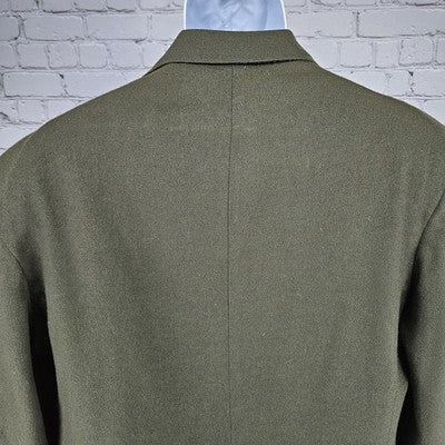 VTG Evan Picone Green 100% Wool 2 Button Ventless Blazer Sport Coat USA 42R