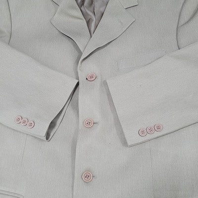 Midtown Man Casual Seperates Beige 4 Button Suit Jacket Sport Coat Size 42L