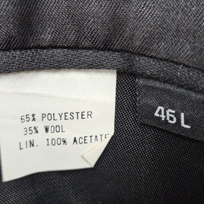 VTG Paul Rodon Black Wool Blend Double Breast Blazer Sport Coat US 46L *tear