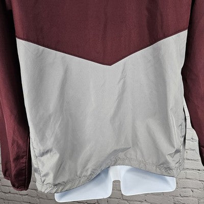 Texas State University Bobcats Maroon Logo 1/2 Zip Windbreaker Jacket Small S