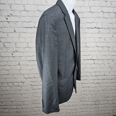 Jos A Bank Grey Blue Wool Traveler Slim Fit 2 Button Notch Blazer Sport Coat 42L