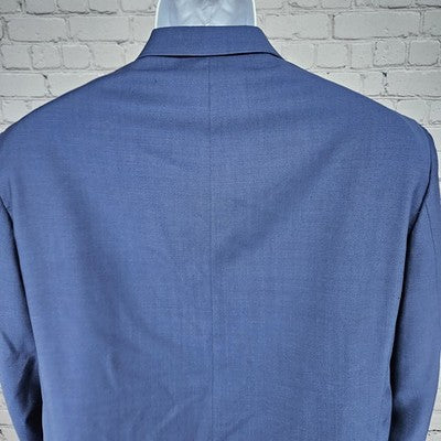 Calvin Klein Blue 2 Button Double Vented Notch Blazer Sport Coat Jacket 42 *read