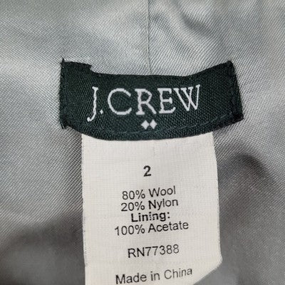 J.CREW Black Wool Blend Brown Buttoned Lined Collared Pockets Jacket 2
