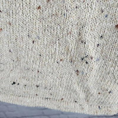 VTG Arizona Jean Co Brown Wool Blend Knit Fair Isle Pullover V Neck Sweater M