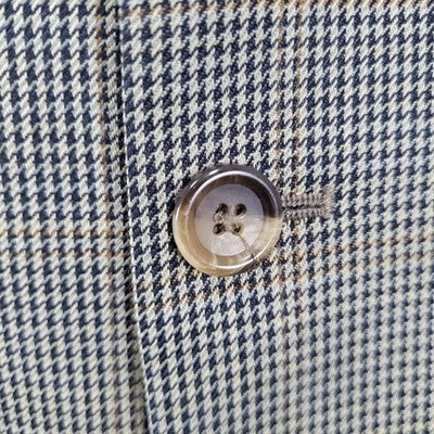 Jos A Bank Black Beige 100% Wool Houndstooth 2 Button Blazer Sport Coat 44R