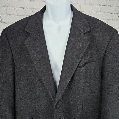 Majer Black 2 Button Single Vented Notch Blazer Sport Coat Italy Made 45