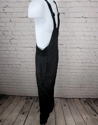 Slalom Black Front Zip Adjustable Straps Snow Ski Bib Pants Youth XL