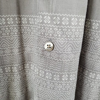 Nautica Brown Linen Blend Breathable Button Up Short Sleeve Shirt Size XL