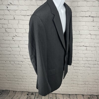 Jos A Bank Charcoal Grey 100% Wool 2 Button Vented Blazer Sport Coat Size 44L
