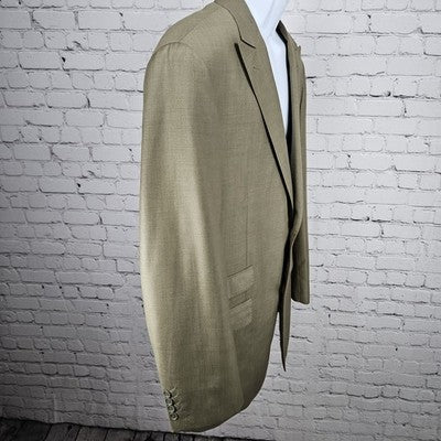 Earvin Magic Johnson Tan Signature Fine Italian Cloth Peak Blazer Sport Coat 44L