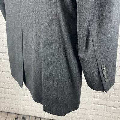 Jos A Bank Charcoal Grey 100% Wool 2 Button Vented Blazer Sport Coat Size 44L