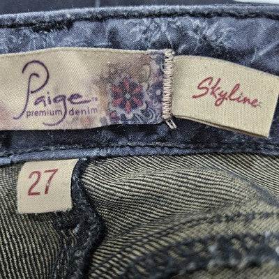 Paige Blue Denim Skyline 4-Way Comfort Stretch XLA Skinny Jeans USA 27 (28x28)