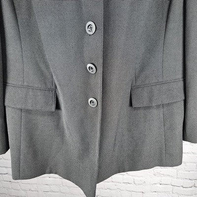 John Meyer Norwich Black Pinstriped Button Notch Ventless Blazer Suit Jacket 24W