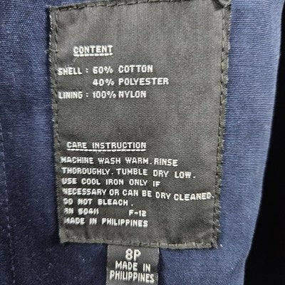 VTG F.S.L Collection Navy Belted Hood Removable Bodywarmer Liner Trench Coat 8P