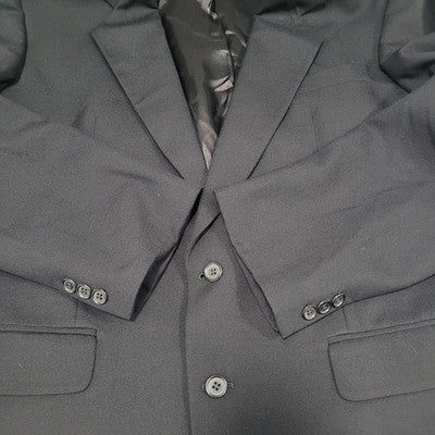 Alexandre Black 2 Button Single Vented Notch Blazer Sport Coat 42R Made In UK
