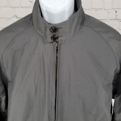 Jos A Bank Grey Tailored Fit Lightweight Full Zip Bomber Jacket Size Large L