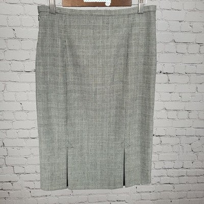 VTG Pendleton Black & White 100% Virgin Wool Check Skirt USA Made Size 8 (30x27)
