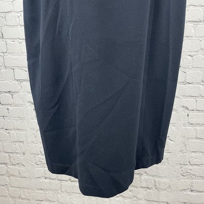 Rena Rowan Saville Black Sleeveless Square Neck Zipped Lined Shift Dress Size 10