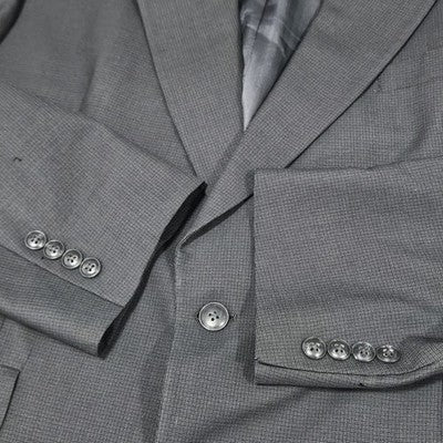 VTG Hart Schaffner Marx Grey 100% Wool 2 Button Vented Blazer Sport Coat USA 44R