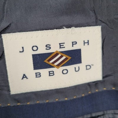 Joseph Abboud Navy 100% Wool Marzotto Super 100's Blazer Sport Coat US 50R *hole