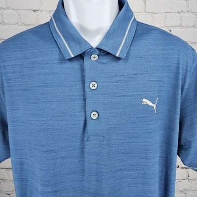 Puma River Place 2021 MGA RP Cup Blue Golf USA Flag Logo Polo Shirt Medium M