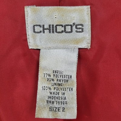 Chico's Tan Gold Leopard Buttoned Lightweight Lined Jacket 2 US 12