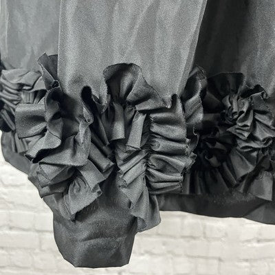 Night Way Collection Black Sleeveless Pleated Ruffle A-Line Formal Dress Size 12