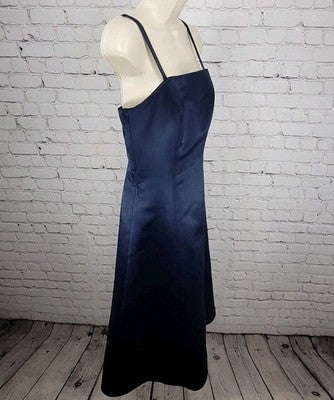 Reitmans Navy Jennifer Satin Removable Straps A Line Midi Dress Size 5