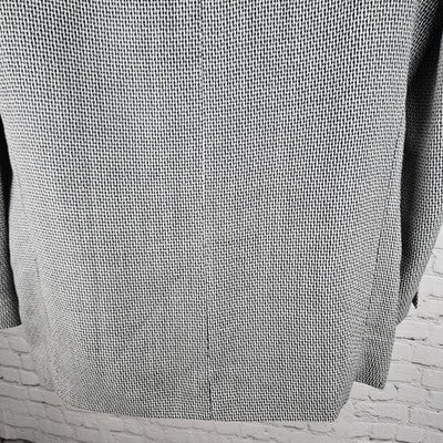 Jones New York Black Grey 100% Wool 2 Button Notch Blazer Sport Coat 42R
