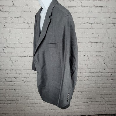 Joseph Abboud Grey 100% Wool Super 110's Blazer Sport Coat USA Made Size 52R