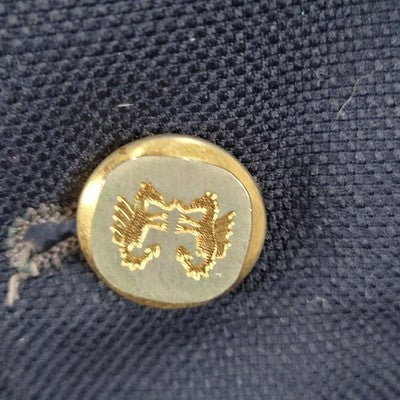 VTG Gino Pacelli Navy Satoria Finezza 2 Button Notch Blazer Sport Coat USA 53