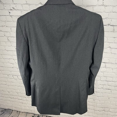 Jos A Bank Charcoal Grey 100% Wool 2 Button Vented Blazer Sport Coat Size 44L