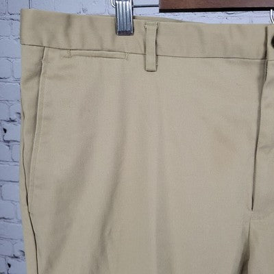 Jos A Bank Reserve Tan Tailored Fit Straight Leg Stretch Chino Pants 40x32