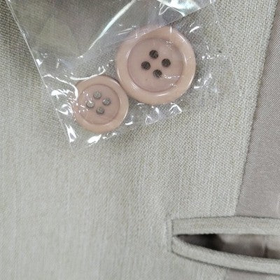 Midtown Man Casual Seperates Beige 4 Button Suit Jacket Sport Coat Size 42L