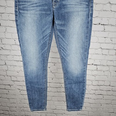 Hudson Blue Denim Light Medium Wash Low Rise Stretch Skinny Jeans 27 (28x27)