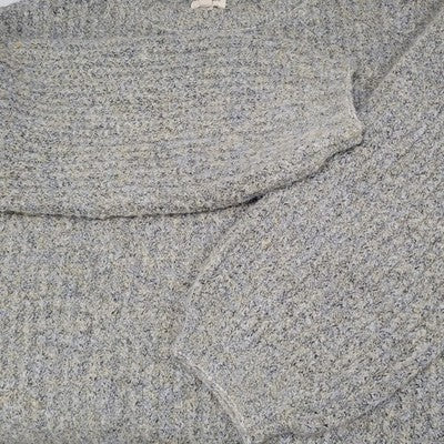 World Market Grey Crew Neck Pullover Balloon Sleeve Oversized Knit Sweater O/S
