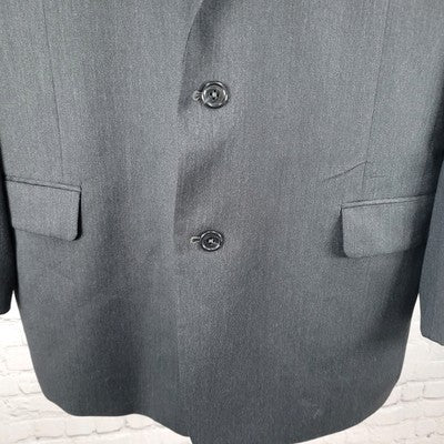 Jos A Bank Dark Grey 100% Wool Signature 2 Button Blazer Sport Coat Size 48L