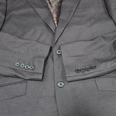 Suitor Black Red Slim Fit 2 Button Double Vented Peak Suit Blazer Sport Coat 40R
