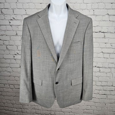 Tommy Hilfiger Grey Wool Blend 2 Button Vented Notch Blazer Sport Coat 44R