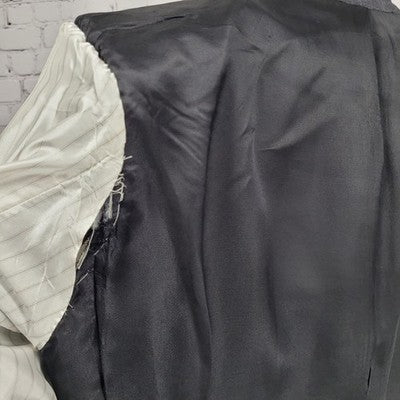 Jack English Grey 100% Wool Pinstriped 2 Button Ventless Blazer Sport Coat 42L