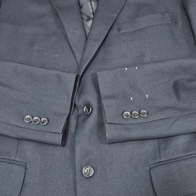 Edwards Navy 2 Button Single Vented Notch Easy Care Suit Blazer Sport Coat 42R
