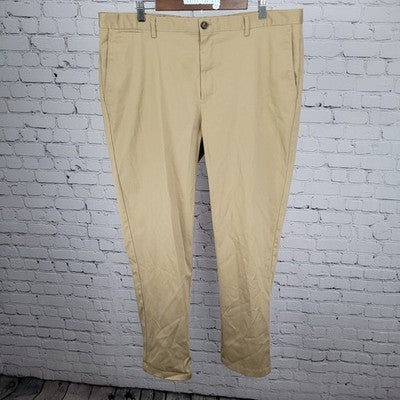 Jos A Bank Reserve Tan Tailored Fit Straight Leg Stretch Chino Pants 40x32