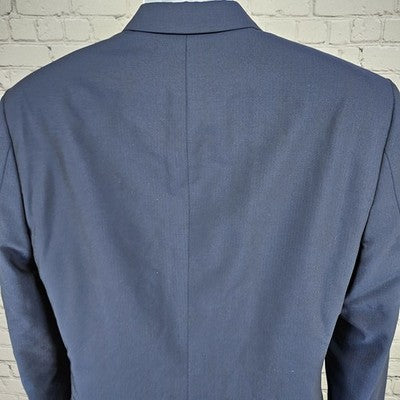 Ricardo Almeida Navy 100% Wool Felipe Pontes 2 Button Blazer Sport Coat 54 US 44