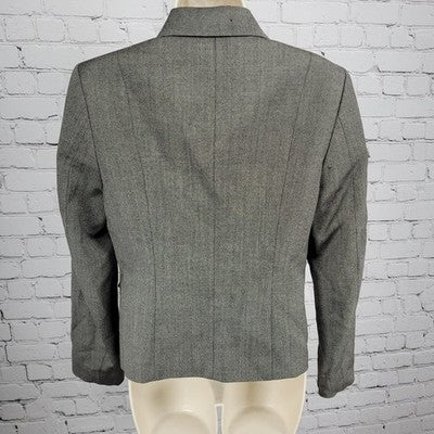J.CREW Brown 100% Wool 4 Button Lined Notch Pockets Blazer Suit Jacket 2